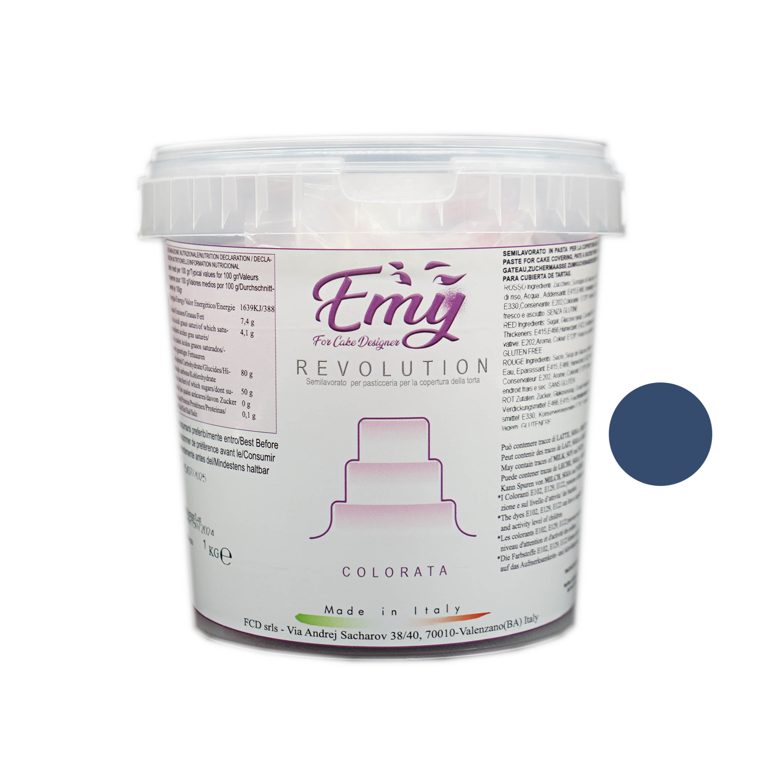  Foto: For Cake Designer -Emy Revolution blu navy  1 kg